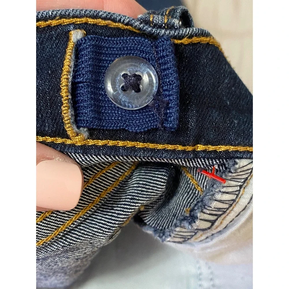 Old Navy Dark Wash Stretch Jeans Adjustable Waist Girls Size‎ 14 Regular